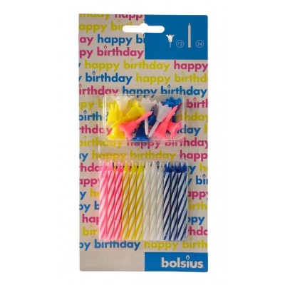 BOLSIUS birthday candles 24pcs.