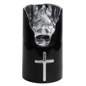 Wkład LED do zniczy kapliczek SUBITO C707 H125 czarny srebrny/biały 1 szt.