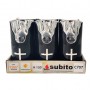 Subito C707 H150 LED candle inserts 6 pieces black silver white (489)