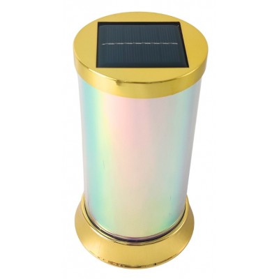 Znicz solarny LED SUBITO (S089) OPAL złoty/biały ciepły 16 cm