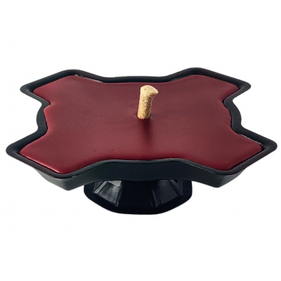 Znicz metalowy otwarty ZM koniczyna bordowa 8-10h 1 szt