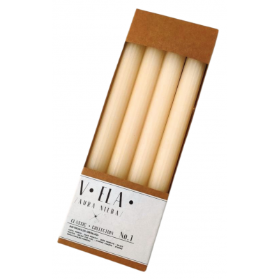 Table candles RAK (08986) VELA Pencil 22/230 cream ~8h 4 pcs.