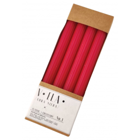 Stolové sviečky RAK (08988) VELA Pencil 22/230 červená ~8h 4ks.