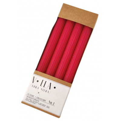 Table candles RAK (08988) VELA Pencil 22/230 red ~8h 4pcs.