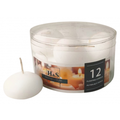 Floating candles RAK (06984) Home & Style (48/28) white ~4h 12pcs.