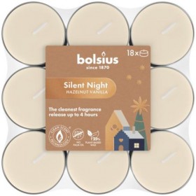 BOLSIUS scented tealights 38mm (Hazelnut & Vanilla) ~4h 18pcs.