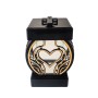 GLAMUR Rattan Small Heart Golden Candle