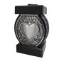GLAMUR Rattan chapel candle large XL heart silver