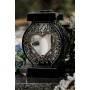 GLAMUR Rattan chapel candle large XL heart silver
