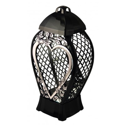 Sviečka GLOMOUR s prelamovanou vázou, veľké strieborné srdce