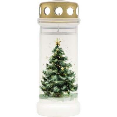Plastic candle filled with water BOLSIUS NR 6L Christmas tree 17cm ~70h