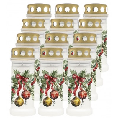 Plastic candles filled with water BOLSIUS NR 6L Ribbon 17cm ~70h 12 pcs.