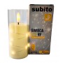 LED candle with LED chain SUBITO GC711 D55H125 ivory (266)