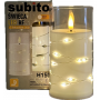 Świeca LED z łańcuchem LED SUBITO GC710 D78H150 biała (314)
