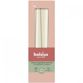 BOLSIUS table candles Szpica 245/24 (ecru) ~7h 8 pcs.
