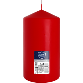 BISPOL Aura stĺpová sviečka sw80/150-030 (červená) ~66h