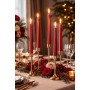 BISPOL Aura table candles s30-1-230 245/23 red metallic ~7h 30pcs.