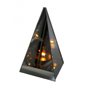 LINDO HOME 3D LED zrkadlový lampáš Pyramída 20 cm