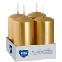 Świece pieńkowe walce BISPOL Aura sw40/80-213 (złoty metalik) ~9h 4szt.