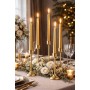 Bispol Candles Aura s30-213 ~7h 10 pieces gold metallic