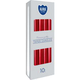 Świece Bispol Candles Aura s30-230 ~7h 10 sztuk czerwony metalik