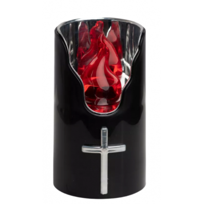 Wkład LED do zniczy kapliczek SUBITO C707 H125 czarny srebrny/czerwony 1 szt.