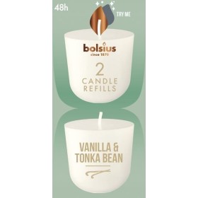 Scented candles for the BOLSIUS CleanLight ~24h Vanilla & Tonka candle holder, 2 pcs.