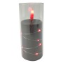 GRANDE 5500 D55H125 LED Braided Candle, Black/Red