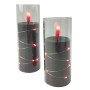 GRANDE 5505 D55H150 LED Braided Candle, Black/Red