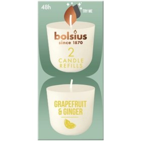 Vonné sviečky do svietnika BOLSIUS CleanLight ~24h Grapefruit Ginger 2 ks.
