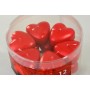 Floating candles RAK (07473) Hearts (40/25) red metal ~4h 12pcs.