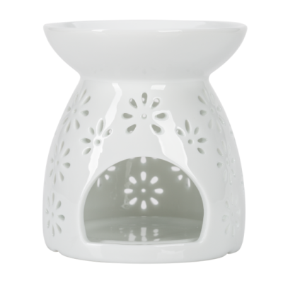 Ceramic burner for scented waxes BISPOL Aura AWB-001-001 white 11cm