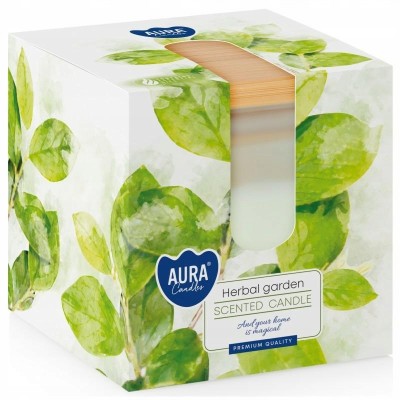 Vonná svíčka BISPOL Aura snk80md-378 (Bylinková zahrada) ~26h