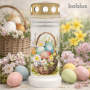 Plastic candle filled with water BOLSIUS NR 6L Easter basket 17cm ~70h