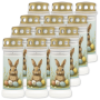 Plastic candles filled with water BOLSIUS NR6L Easter Bunny 17cm ~70h 12pcs.