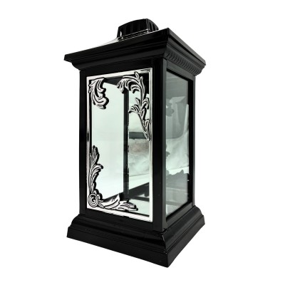 Znicz kapliczka GLAMUR Lampion L-26 mały srebrny