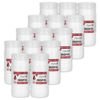 Parafínové vložky do sviečok Bispol Ognik WP5G 108h 4,5 dňa 14 kusov