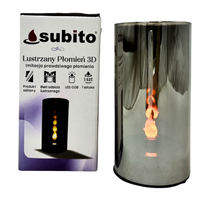 Lampion Lustrzany Płomień 3D LED SUBITO (1051) H150