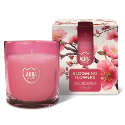 Vonná sviečka BISPOL Aura sn82-036-449 (Kvitnúce kvety) ~34h