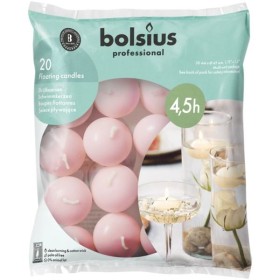 Bolsius BAG floating candles 4.5h 20 pieces misty pink
