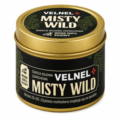 VELNEL ZS-05 Misty Wilderness scented soy candle in a tin 63g