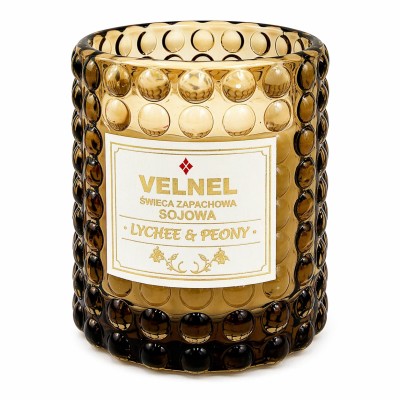 Świeca zapachowa sojowa w szkle VELNEL ZS-04 Liczi & Piwonia 152g