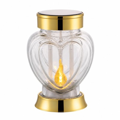 Solar LED lantern SUBITO SL4 Heart (S1056) yellow 18cm