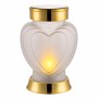 Solární LED lucerna SUBITO SL4 Srdce matná (S1059) žlutá 18cm