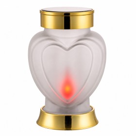 Solar LED lantern SUBITO SL4 Heart matte (S1060) red 18cm