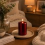 Pillar candle RAK (08127) AURORA 70/90 burgundy ~40h
