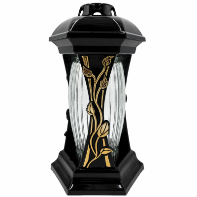 GLAMOUR Luna Lantern R3 zlatá kaplnková sviečka 31 cm