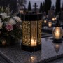Znicz kapliczka GLAMOUR Lampion Kolumna R3 złoty 27cm