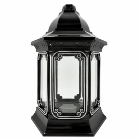 GLAMOUR Lantern chapel candle L-13 R1 silver 27cm