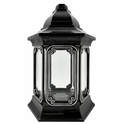 Znicz kapliczka GLAMOUR Lampion L-13 R1 srebrny 27cm